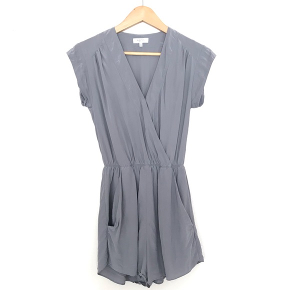 Babaton 100% Silk Corbett Romper in Grey | Lightweight Romper - Picture 2 of 16